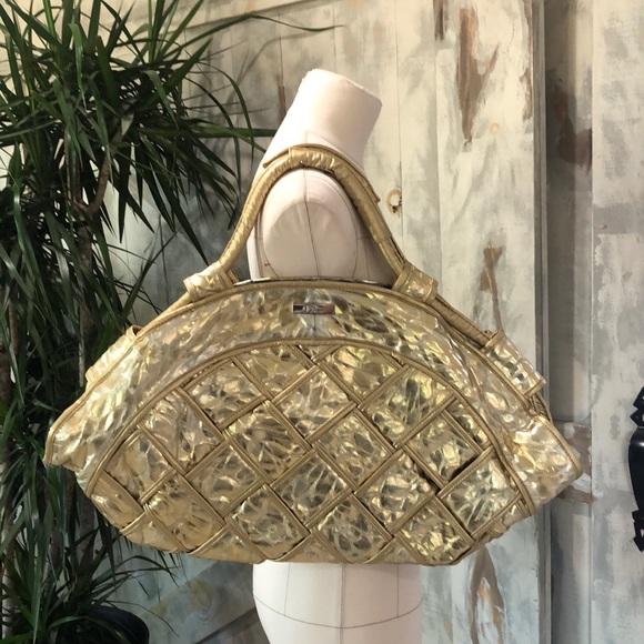 Dior Bags Dior Metallic Vegan Woven Leather Tote Bag Poshmark